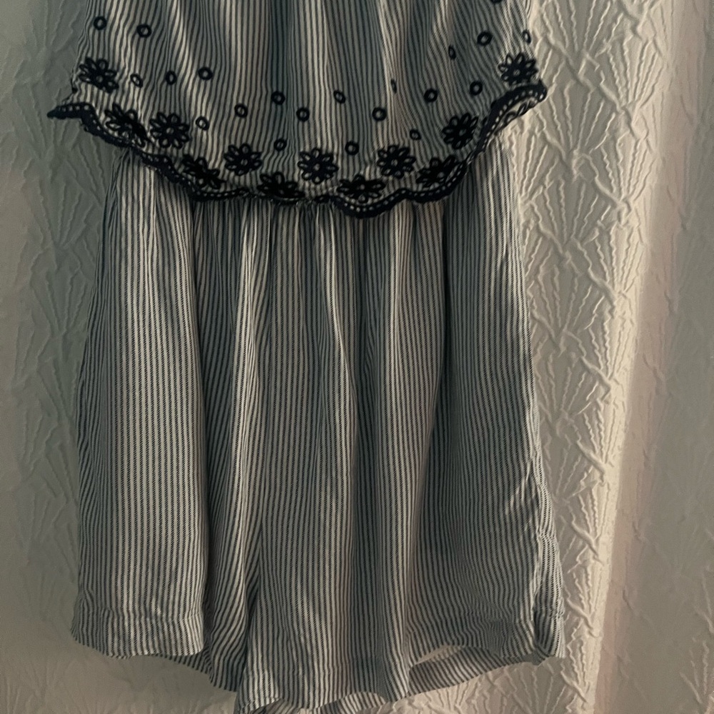 Tube top shorts romper